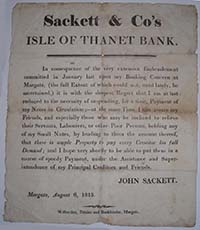 Sackett's Bank Margate poster | Margate History